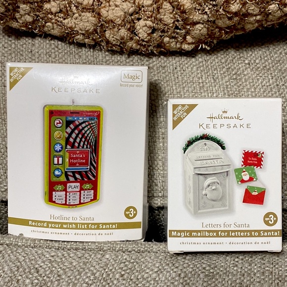 2 Vintage 2010 Hallmark keepsake ornaments. One New. - Picture 1 of 11